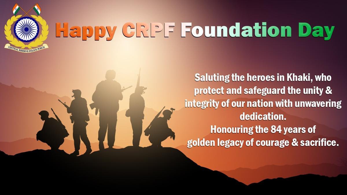 insan_honey's tweet photo. 84 years of selfless service, sacrifice, courage, commitment, and dedication! Honoring the indomitable spirit of CRPF personnel who put their lives at stake for the safety of the nation. Best wishes to the entire CRPF fraternity on their 84th Foundation Day. #CRPFFoundationDay https://t.co/v4H0mxfpZG