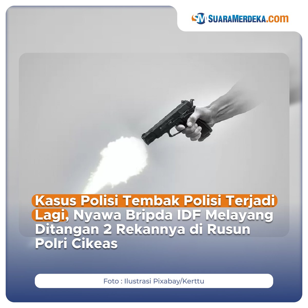 suaramerdeka's tweet photo. Kasus penembakan yang dilakukan oleh polisi terhadap rekannya kembali terjadi.

https://t.co/ZRglh8YDcZ

#suaramerdeka #suaramerdekacom #kasus #penembakan #polisi #tembak #nyawamelayang #polri #cikeas https://t.co/ZkeWOaRQTn