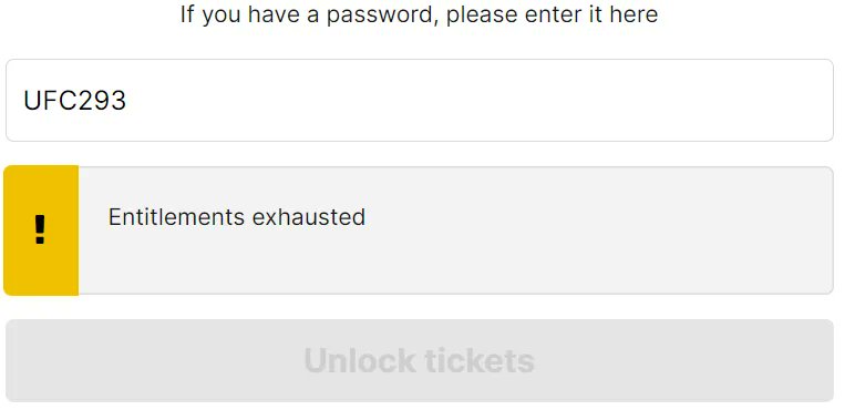 PuntingProblems's tweet photo. @danawhite @Ticketek_AU you're killing me.... 

Skipped work and waited 2hrs in queue to try get tickets for #UFC293 

And this is all I got 😭💀 https://t.co/8fFI0urwdN