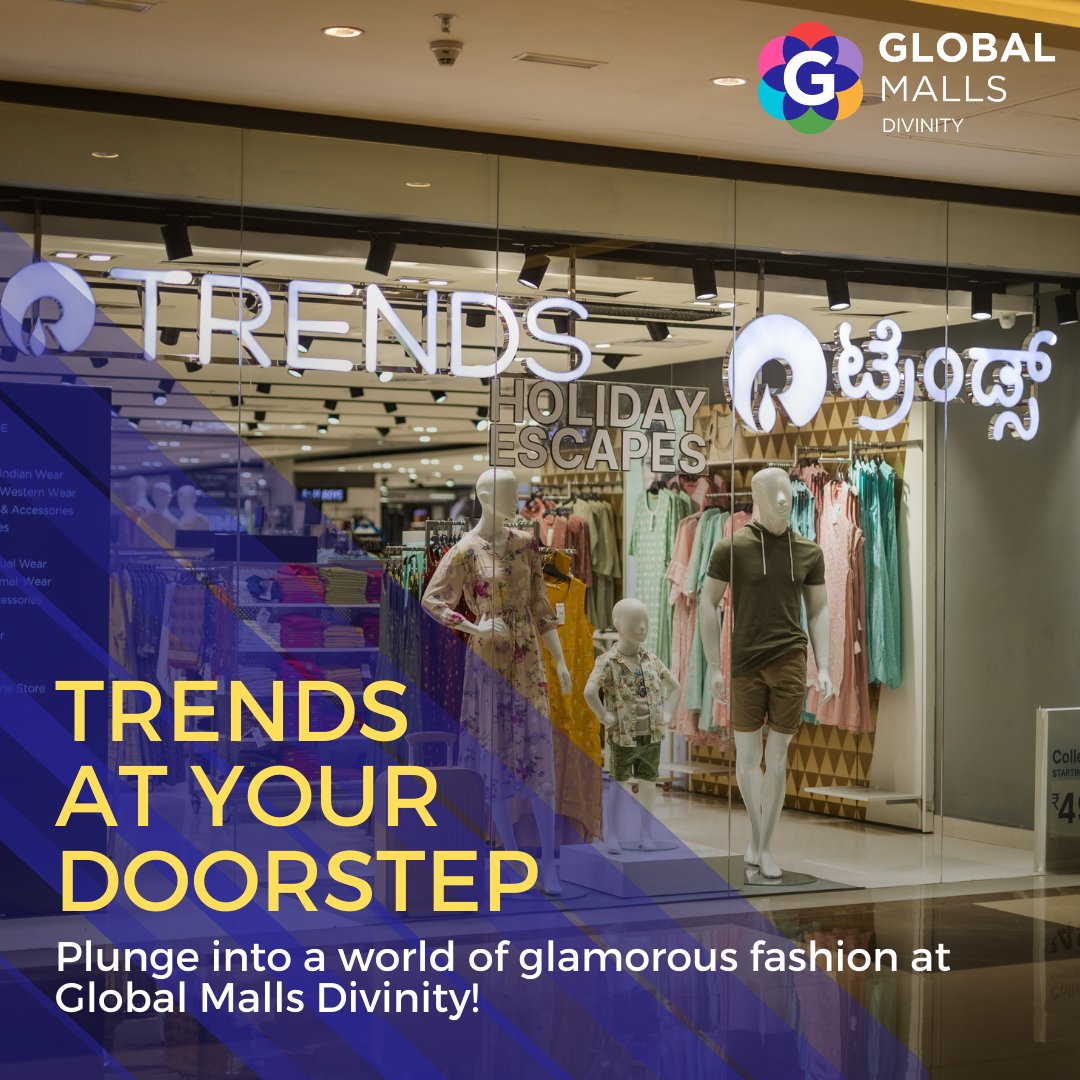 divinitymall's tweet photo. 🛍️ Embrace Divinity in Fashion! 🌟 Discover the trendiest apparel collection at Global Malls' Reliance Trends store! 
.
.
#reliancetrends #RelianceRetail #Reliance #fashion #retail #fashion  #officewear #streetwear #shoppingmall #apparelbrand #ClothingBrand #gloablmallsdivinity https://t.co/UGvxR8To7w