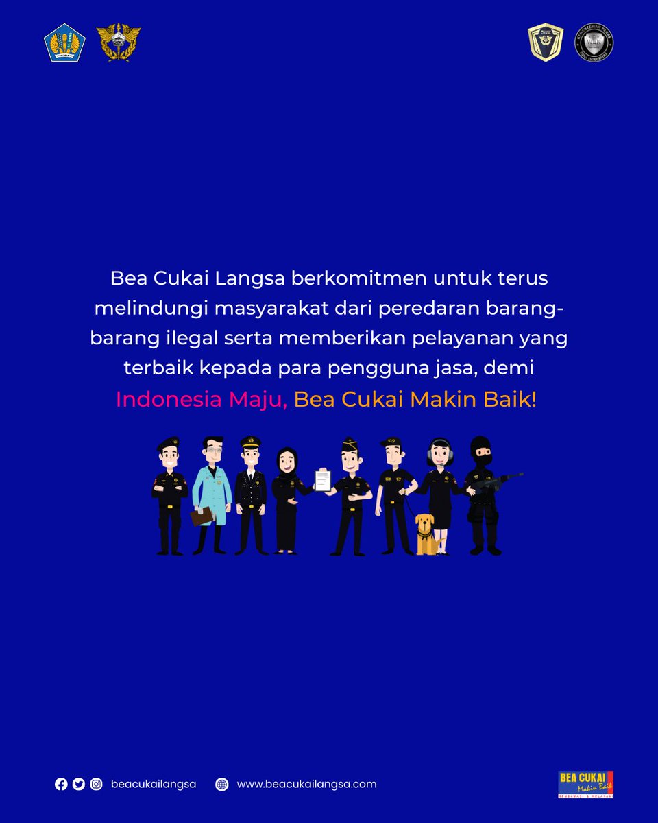 beacukailangsa's tweet photo. Bea Cukai Langsa berkomitmen untuk terus memberikan pelayanan yang terbaik kepada para pengguna jasa serta melindungi masyarakat dari peredaran barang-barang ilegal, demi Indonesia Maju, Bea Cukai Makin Baik!

#BeaCukai #BeaCukaiRI #BeaCukaiMakinBaik #Kemenkeu #BeaCukaiAceh https://t.co/roiY1o57fM