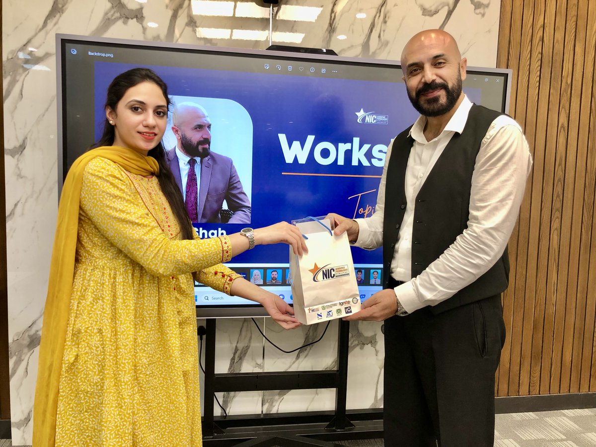 NICATPakistan's tweet photo. We had the privilege of hosting a very informative workshop on "Building A Brand" conducted by the renowned Mr. Asim Shah Kakaa' Khel, CEO KATALYST
#BuildingABrand #MarketingStrategy #ProfessionalWorkshop #SuccessStory https://t.co/lMbdNpfoBK