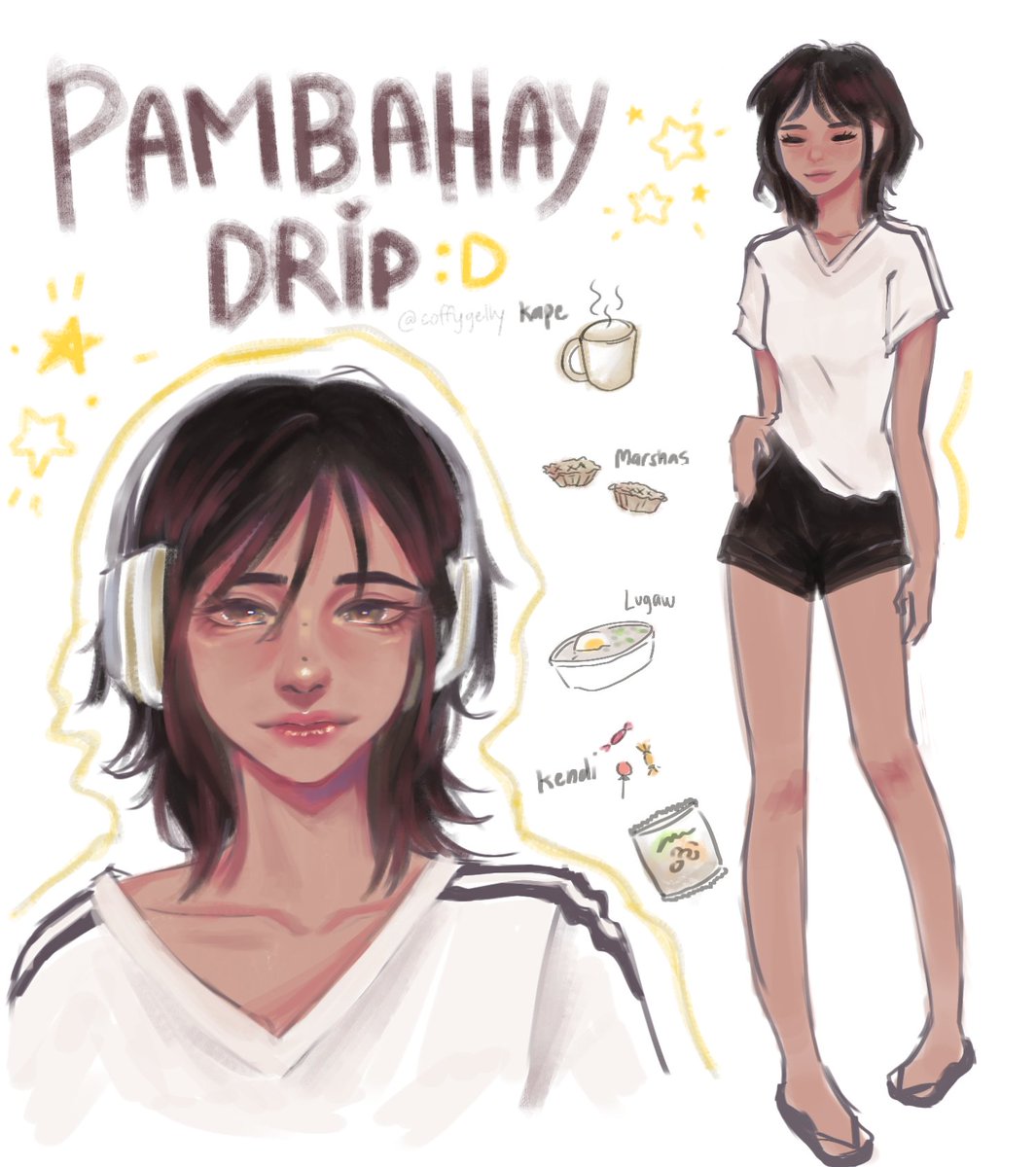 home drip because its raining hard fr (also self portrait)