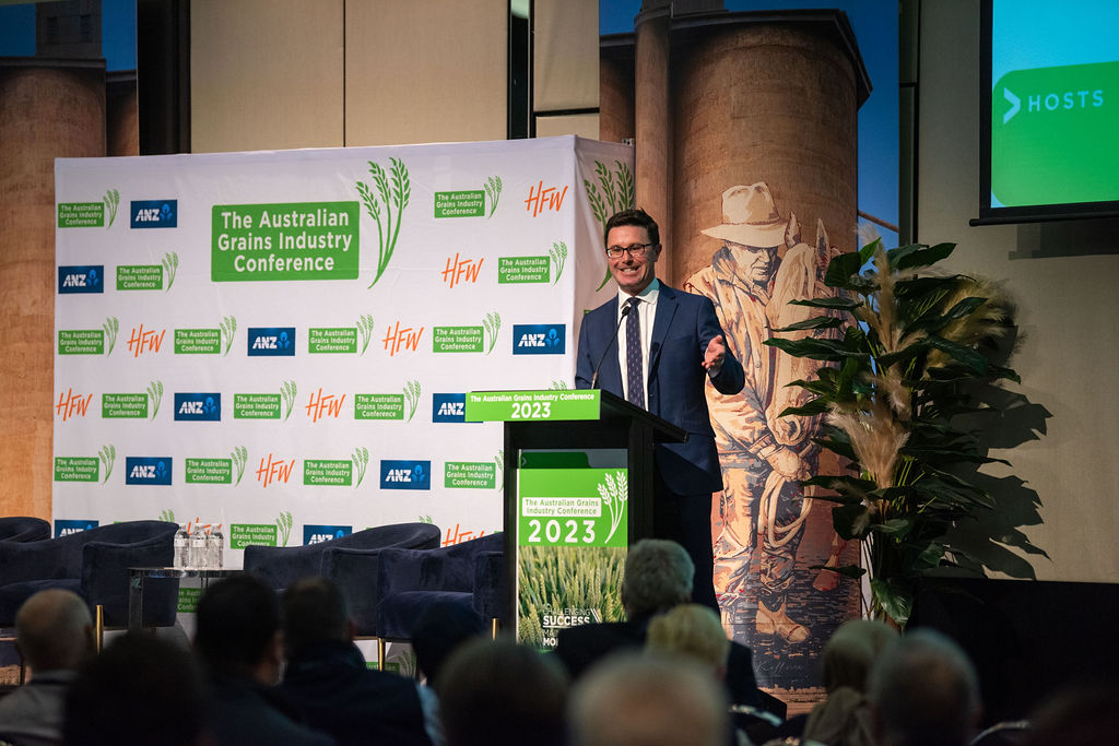 Was great to have Hon David Littleproud MP as a keynote speaker today at #AGIC2023 #GRAIN #grainindustry