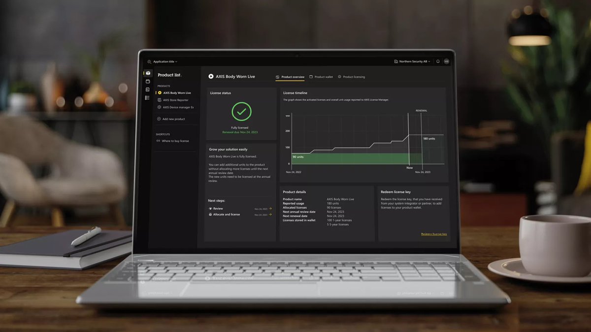 Arbeiten Sie bereits mit dem AXIS License Manager? Das Management-Tool sammelt alle Lizenzen von Axis an einem zentralen Ort. tinyurl.com/yhmp2tm3