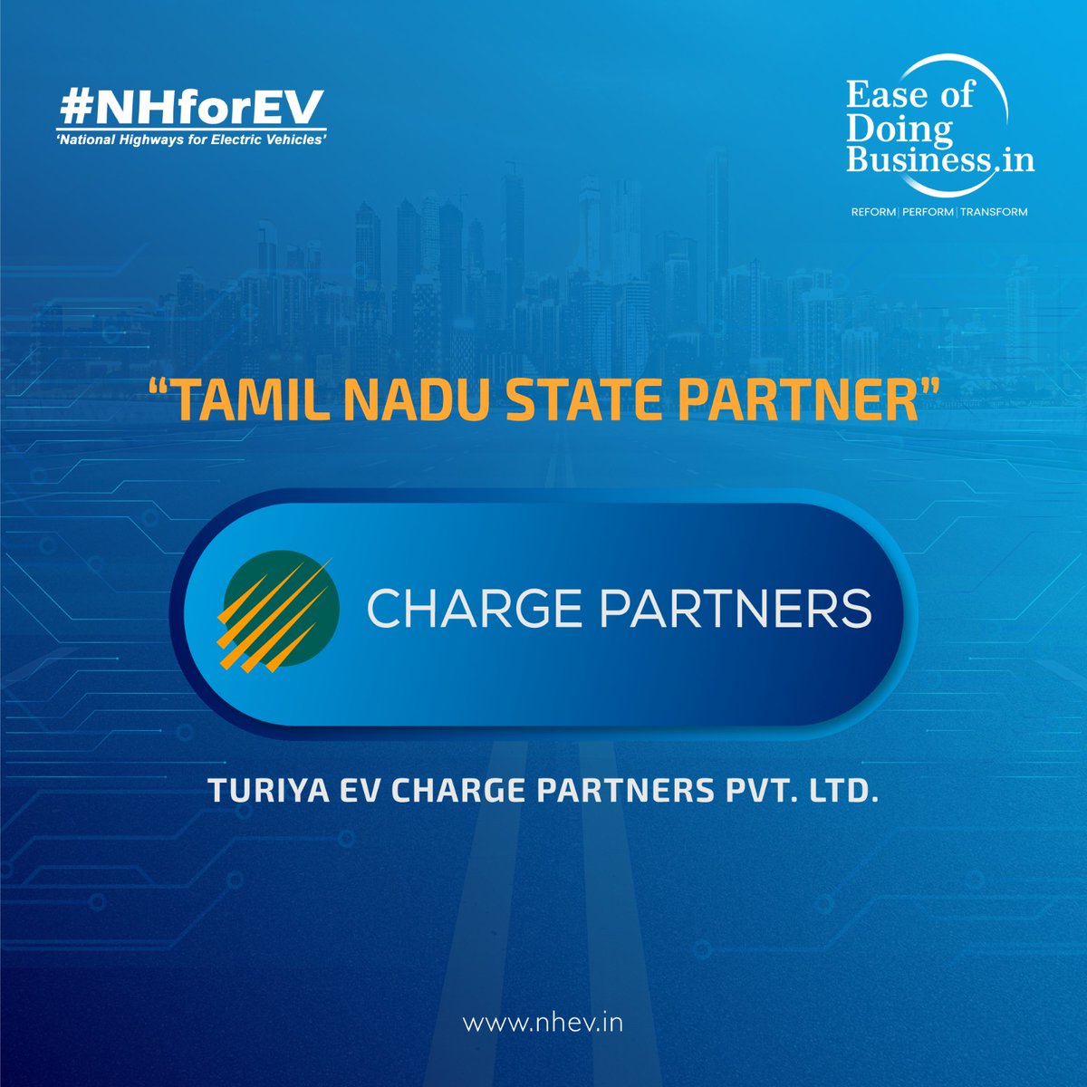 NHforEV's tweet photo. @NHforEV officially welcomes @ChargePartners as its "Tamil Nadu State Partner". We are delighted to have this collaboration and look forward to a fantastic partnership as the project enters the expansion mode of 5500 km.
#nhev #5500kmEhighway #circulareconomy #ehighways #nhforev https://t.co/3HjNBRgFTk