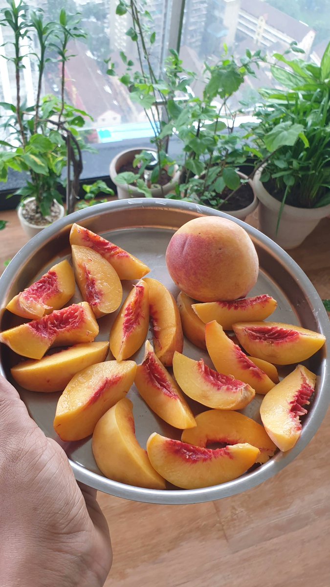 Do you want #Peach like soft skin?  
2 peaches a day provide the compounds that build skin’s ability to retain moisture, thus improving skin texture.
They also help reduce allergy symptoms by preventing the release of histamines in the blood and help in #skinallergy #polyphenols