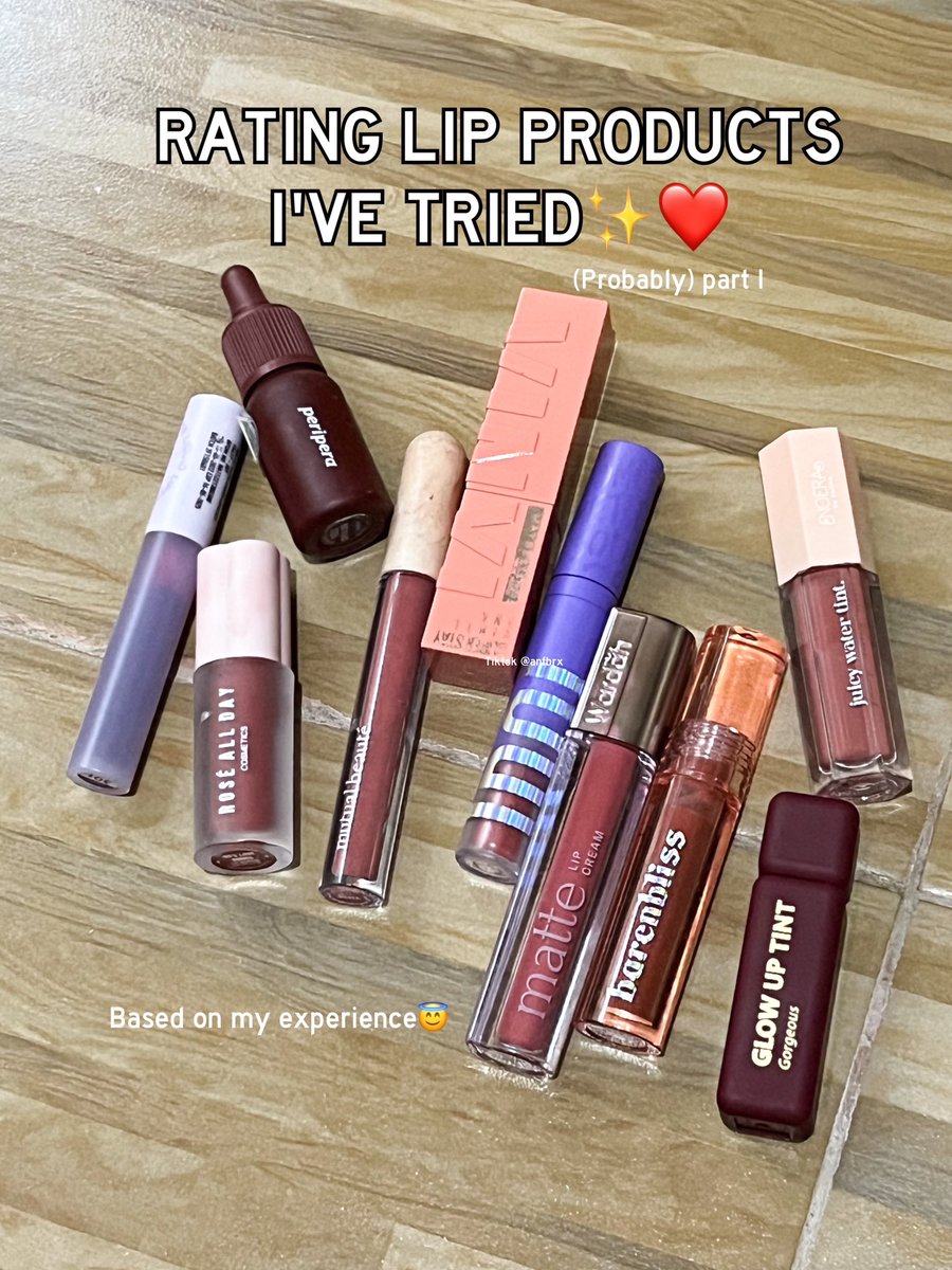 dairypinkid's tweet photo. Rating lip products yang pernah aku cobain
(Based on my experience)✨💓

Ada lippy dr brand yang pengen kamu coba? Focallure, peripera, rose all day, mutual beaute, maybelline, somethinc, noera, wardah, raecca, barenbliss!

#reviewbeautyngy https://t.co/4iuXjrjjx4