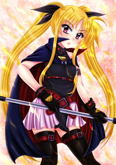 フェイトちゃんのバリアジャケットを描いてみました。
ジャケット姿難しい……。 