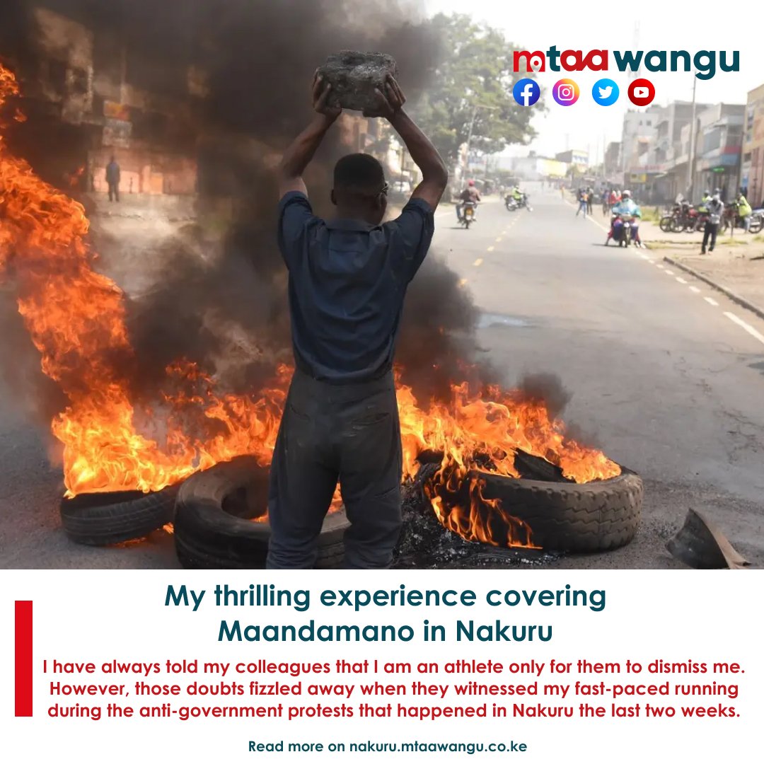 I got to write about my experience of covering maandano in Nakuru. Get the feel of the protests through my eyes. 
 nakuru.mtaawangu.co.ke/people/my-thri…

#MaandamanoWednesdayToFriday #Nakuru 
@MtaaWangu
