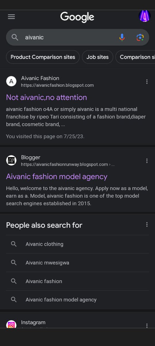 AivanicFashion's tweet photo. #Google #aivanic #aivanicfashion
We love Google 's search results about aivanic "Thier 100% legit" how do they do it https://t.co/fSeNfnu1S0