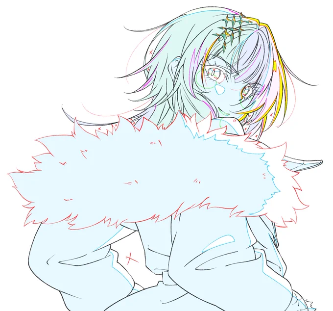 #ShiorinSketch#holoAdventらくがき線画!お仕事でばたばたしてるので色塗りとかみんな描いて完成までは8月後半になりそう(';ω;`)Congratulations on your debut! I am rooting for you! 