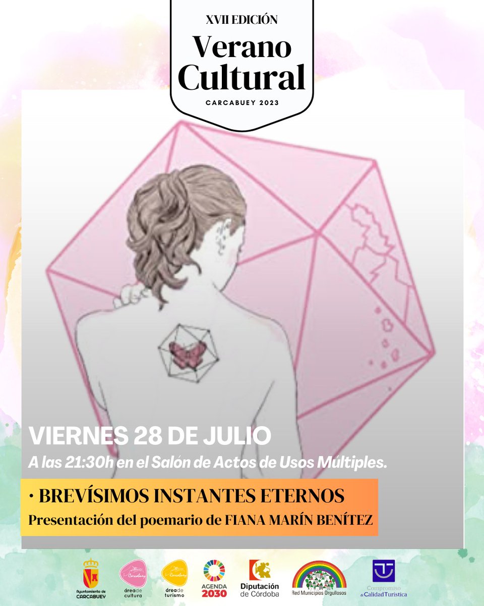 BiblioCarcabuey's tweet photo. 📷MAÑANA, viernes 28 de julio, acompáñanos en la presentación del último libro de Fiana Marín Benítez,📷 “BREVÍSIMOS INSTANTES ETERNOS".
👉Luis Marín Benítez será el encargado de entrevistar a la autora y habrá más de una sorpresa.
¡Te esperamos!
#Biblioteca #Carcabuey #VC23 https://t.co/1Ymq0Ll4pB