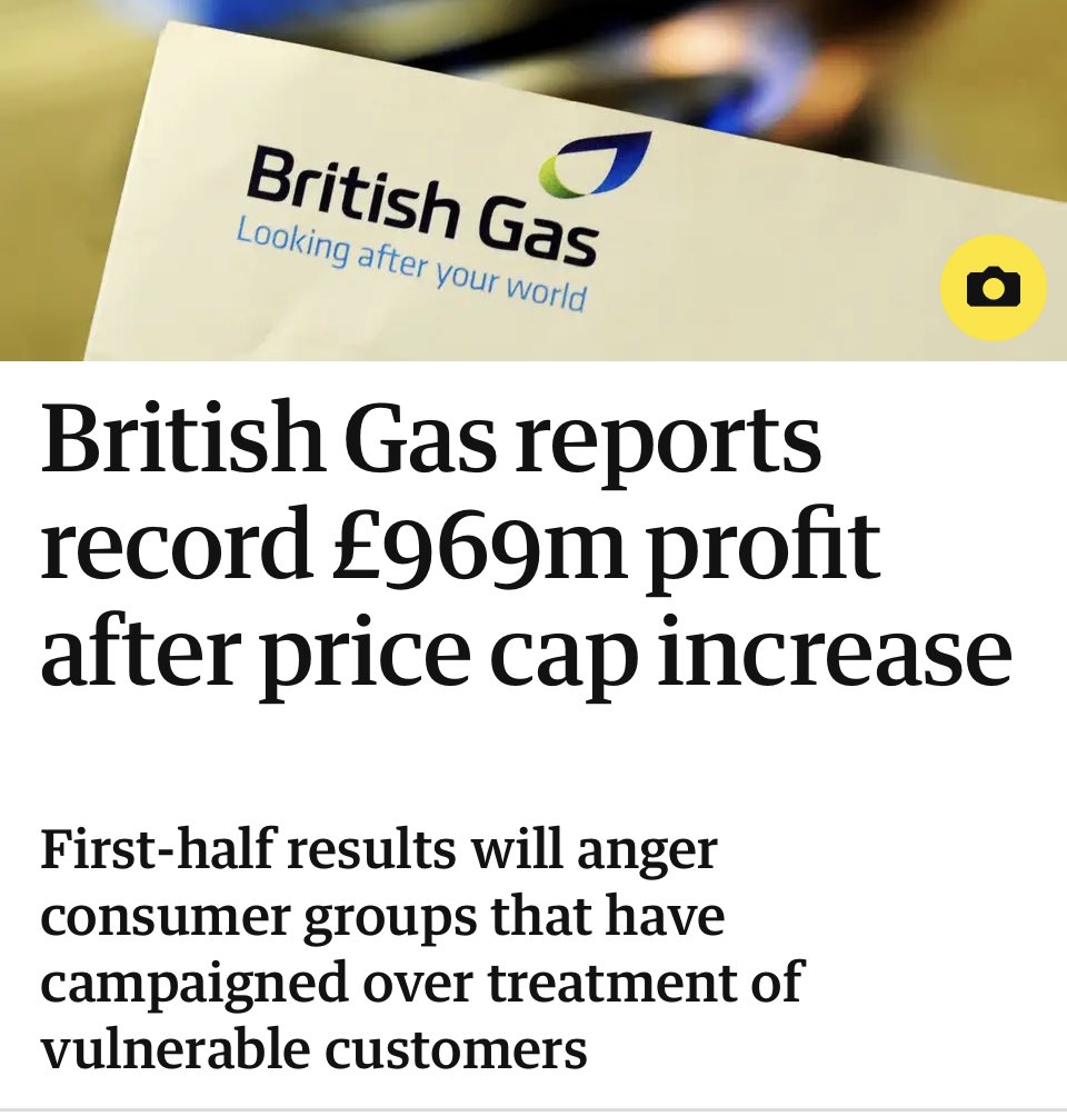 TeeDixie's tweet photo. Almost £1,000,000,000 profit. 
The government are letting them, the Conservatives are allowing this. https://t.co/KZWMxRvowo