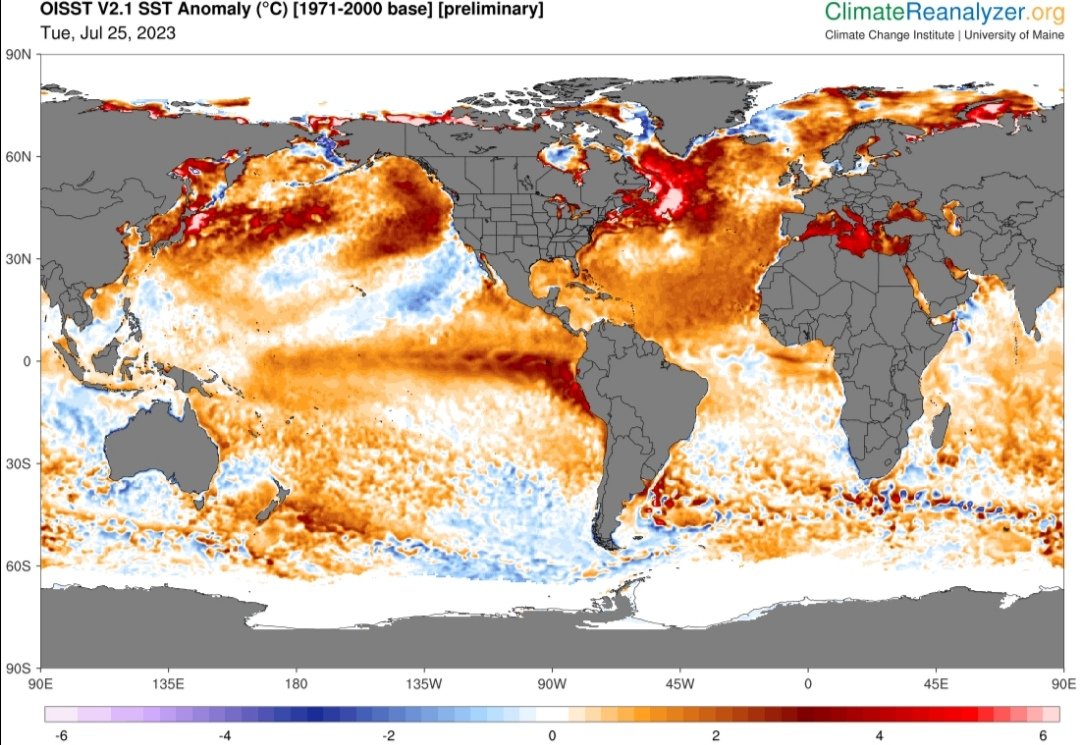 La foto asusta. El Mediterráneo arde, las temperaturas del Atlántico frente a las costas de Canadá están disparadas y los científicos alertan del colapso de la corriente del Golfo...

Podemos dejarnos ya de tonterías y centrarnos en luchar contra el cambio climático??????!!!!!!!