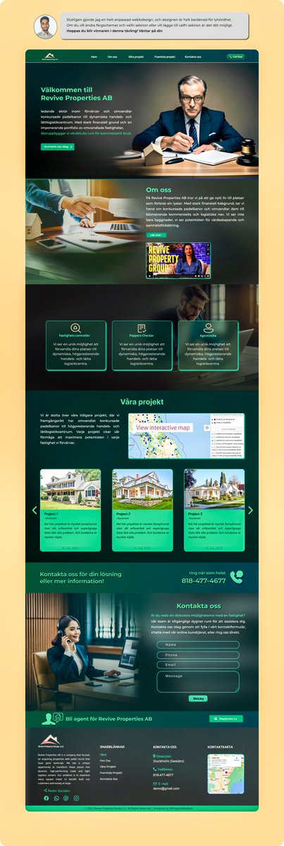 WPExpertMahabub's tweet image. **Website/Webdesign:**
One of my projects! The project is designed as per the client&apos;s specifications.
 
*Company Name: Revive Properties AB

*Vision: Transform bankrupt padel courts into dynamic trade and light logistics centers.

#WPExpertMahabub
#webdevelopers #web_developer