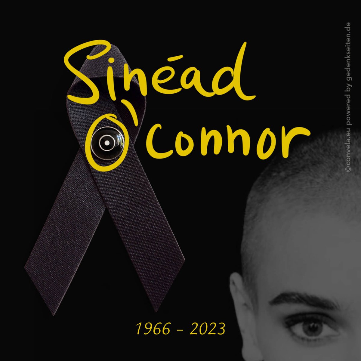 🖤🎤🕯️ In Gedenken an den irischen Weltstar, die Sängerin Sinéad O’Connor 🖤🎤🕯️. #rip #restinpeace #ripsinead #ripsineadoconnor #sineadoconnor #nothingcompares2u #legendsneverdie #inmemoriam #inmemory #inremembrance #undorgotten #mourning #mourningribbon #ingedenken #unvergessen