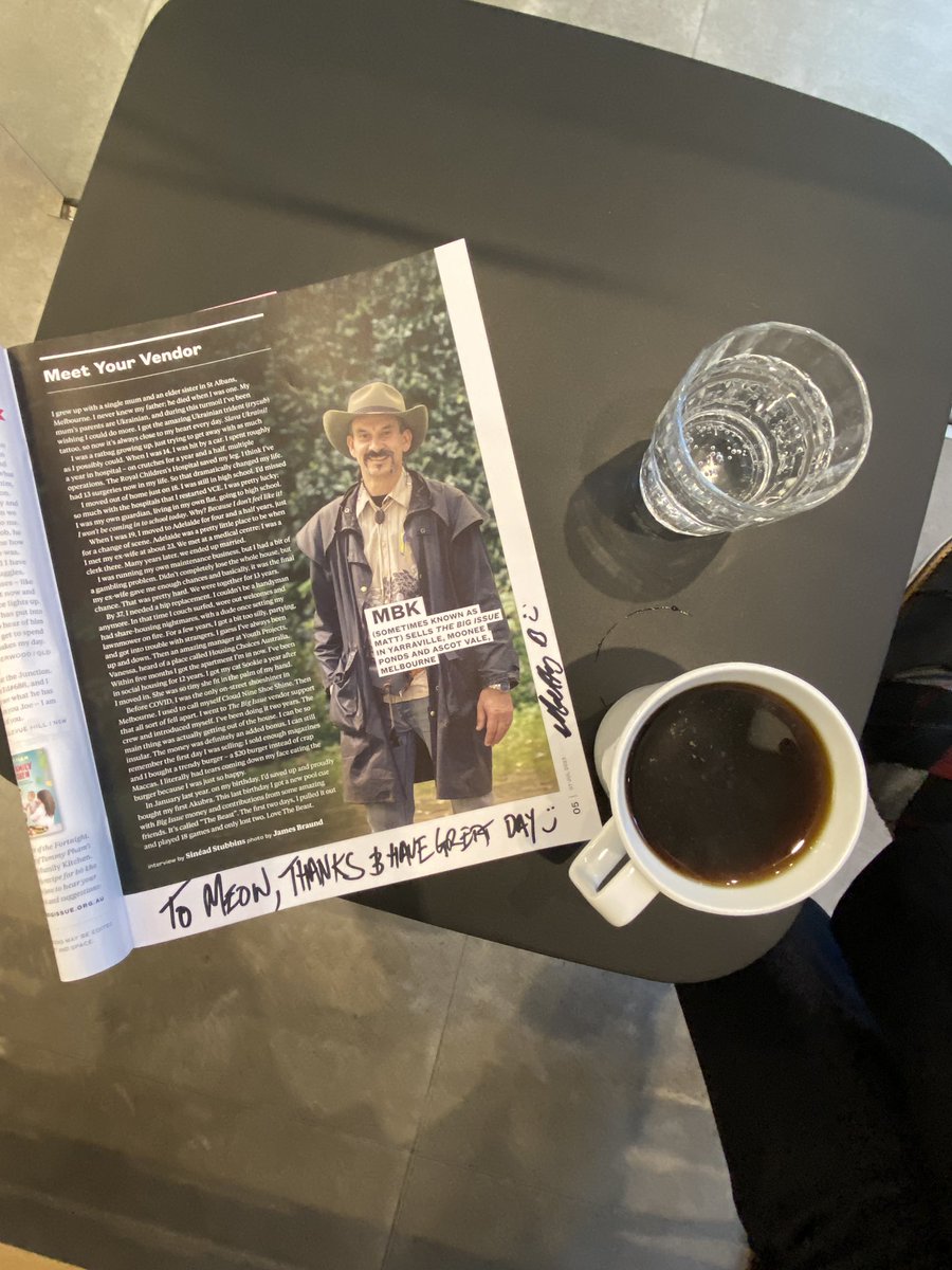 Meeting Matt B from MEET YOUR VENDOR <a href="/thebigissue/">The Big Issue Australia</a> #Melbourne