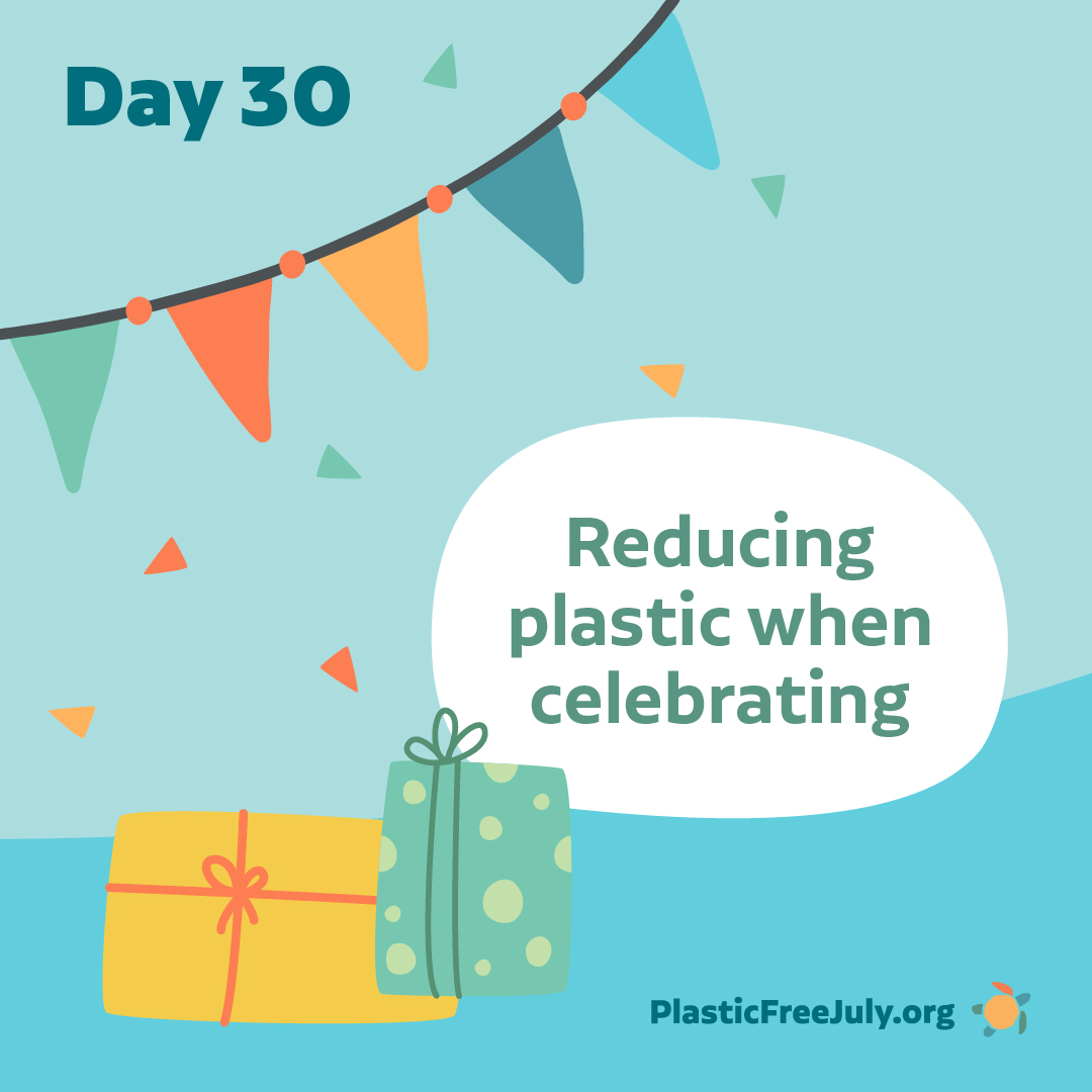 PlasticFreeJuly's tweet image. DAY 30: 🥳Often people see celebrations as an opportunity to get creative!

Discover loads of ideas on our website: plasticfreejuly.org/get-involved/w…

#PlasticFreeJuly #SmallStepsBigDifference