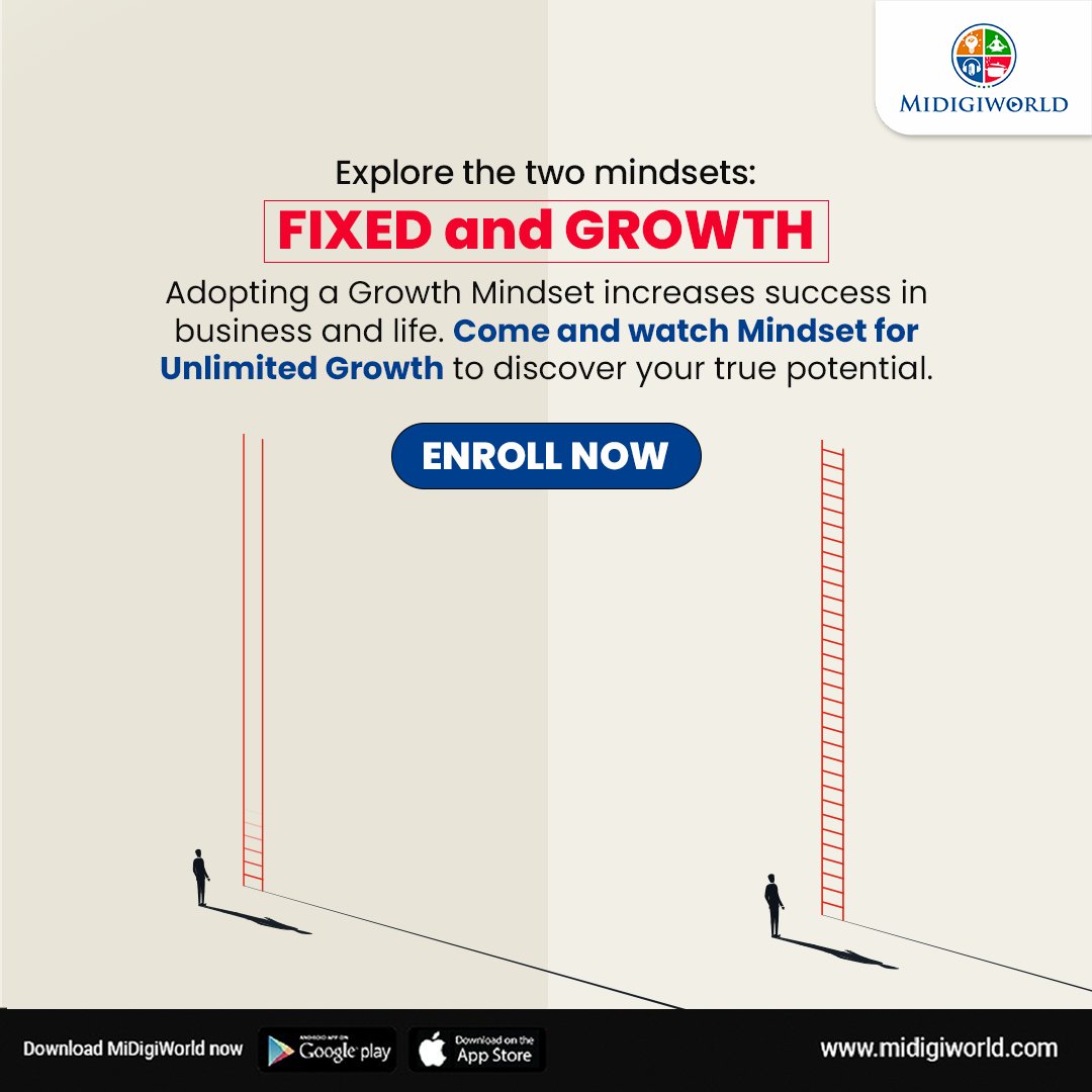 Join us for ‘Mindset for Unlimited Growth’ and discover your true potential.
Enroll now and set your potential free!
midigiworld.com
#MDW #business #entrepreneur #marketing #newlaunch #workfromhome #motivation #success  #Elearning #lifestyle #MidigiWorld