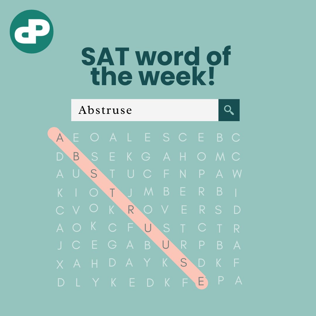 RoundPier's tweet photo. 7/26 Word of the Week!! Abstruse . . . 🥁 https://t.co/lj5jR1NtLG