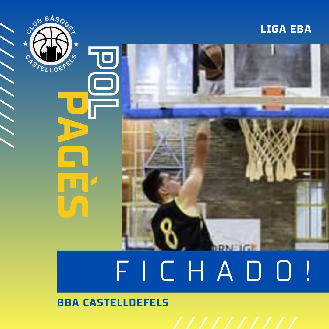 <a href="/BBA_Castell/">BBA Castelldefels</a> INFORMA 🚨

Pol Pagès (BASE - Generació 2002) i, des de CB Martorell, és una de les noves incorporacions de <a href="/jusepmplanas/">Júsep</a> pel nostre BBA a <a href="/LigaEBA_C/">Tercera FEB - Conf. C</a> 

Benvingut a Castelldefels, Pol! 💪🏀