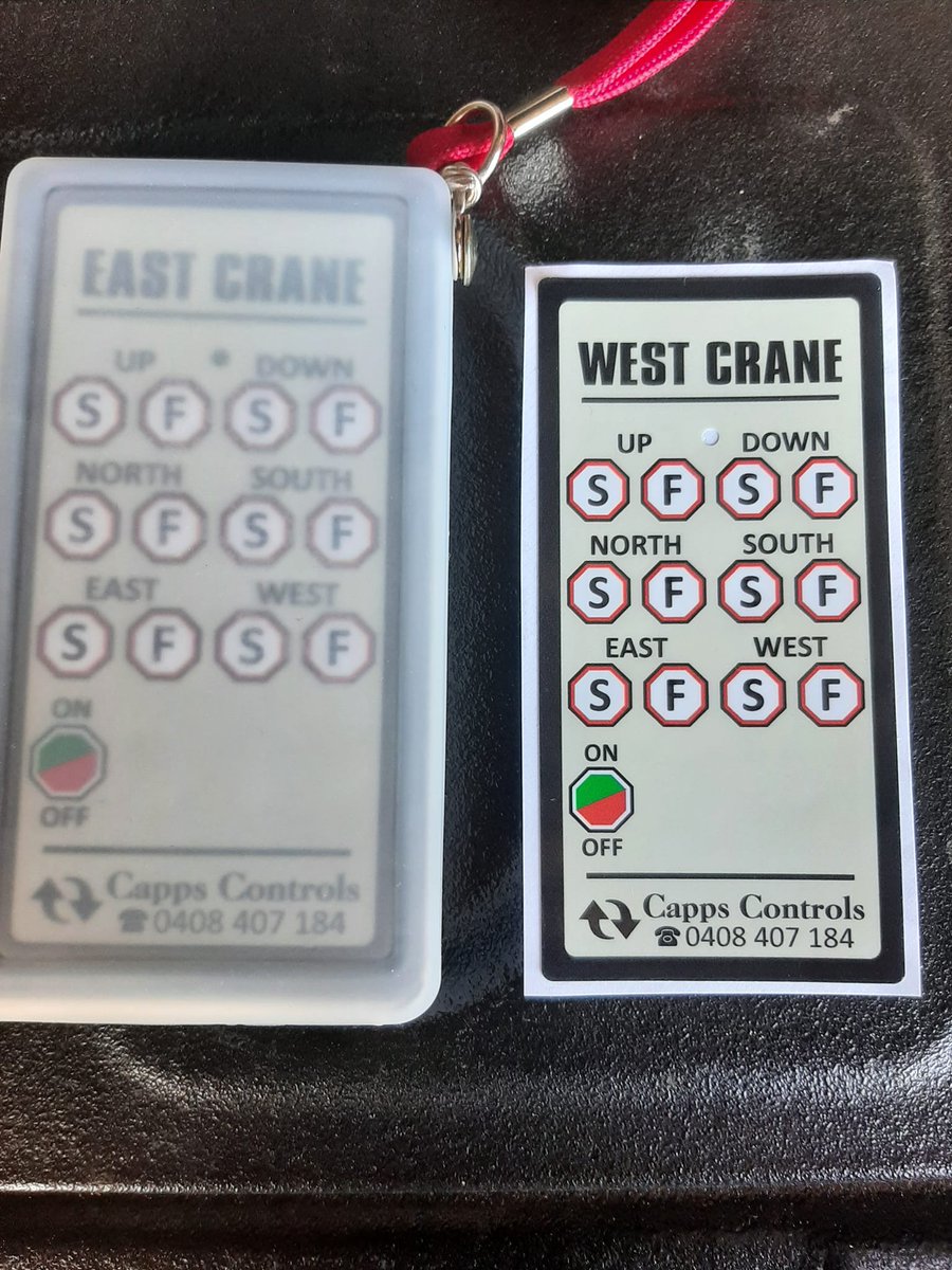 CappsControl's tweet photo. Not our usual thing but here's wireless control system for twin overhead cranes in Forbes manufacturing business. We make all sorts of wireless remote control systems for all sorts of applications. Call us for your need!

#wirelessremotehoistcontrols
#wirelessremotefortrucks https://t.co/QVb52Kqnn5