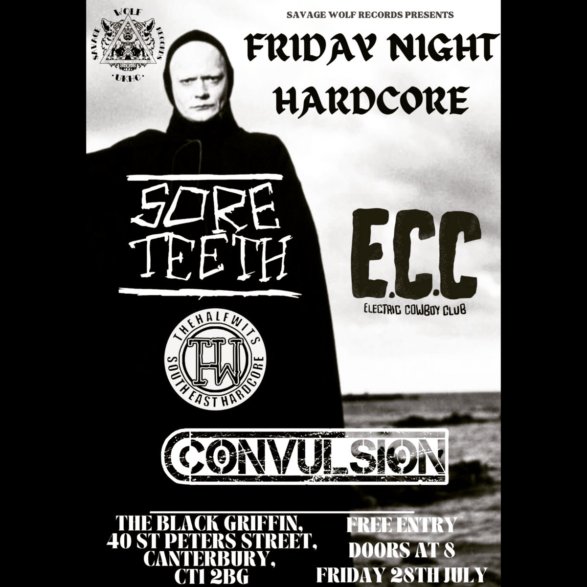 SavageWolfHC's tweet photo. Tomorrow. 4 radical bands. Free entry. Friday night. #savagewolf https://t.co/3g89Bv6U0E