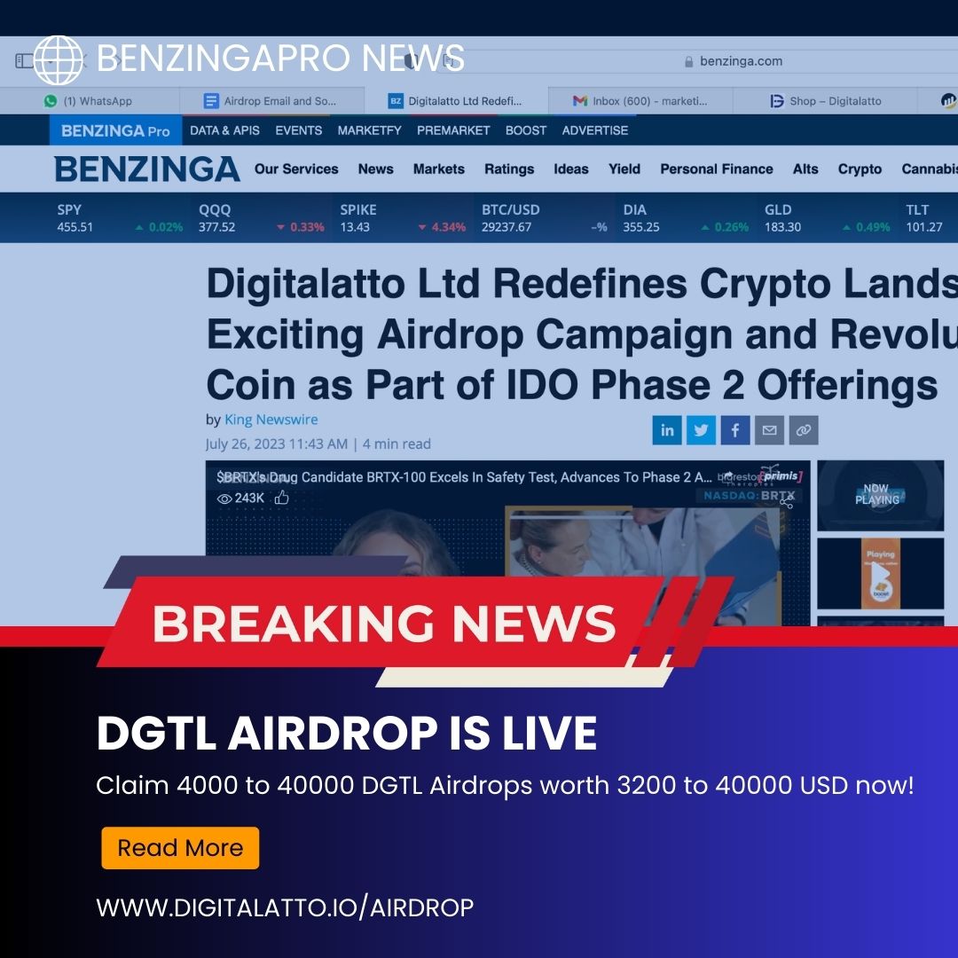 DigitalattoDGTL's tweet photo. 🚀 The Digitalatto Airdrop Campaign is Live! 
To know more read press release:

https://t.co/rwDxzj9Sar

https://t.co/prfPyhuhMT

👉 Visit https://t.co/A5mKg5KxHO to claim your Airdrops.
#Digitalatto #Airdrop #DecentralizedEconomy #cryptocurrency https://t.co/I8go62O63m