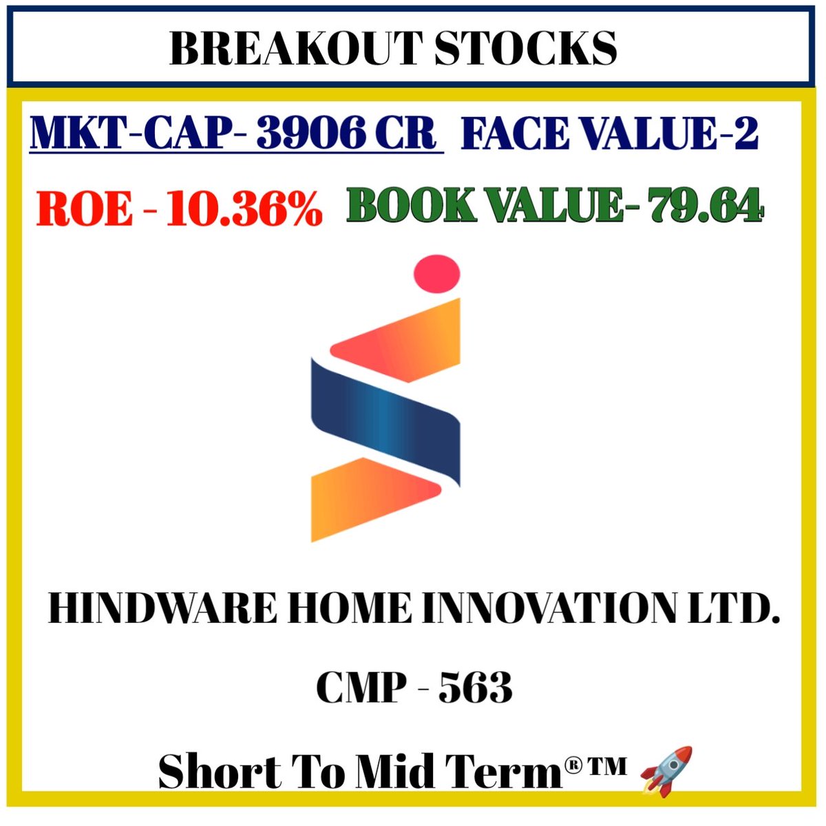 ShortTermStock1's tweet image. #HINDWARE - 563 TO 618 🚀🚀🚀
10% UP 💚💚

640-670-700 POSSIBLE ???