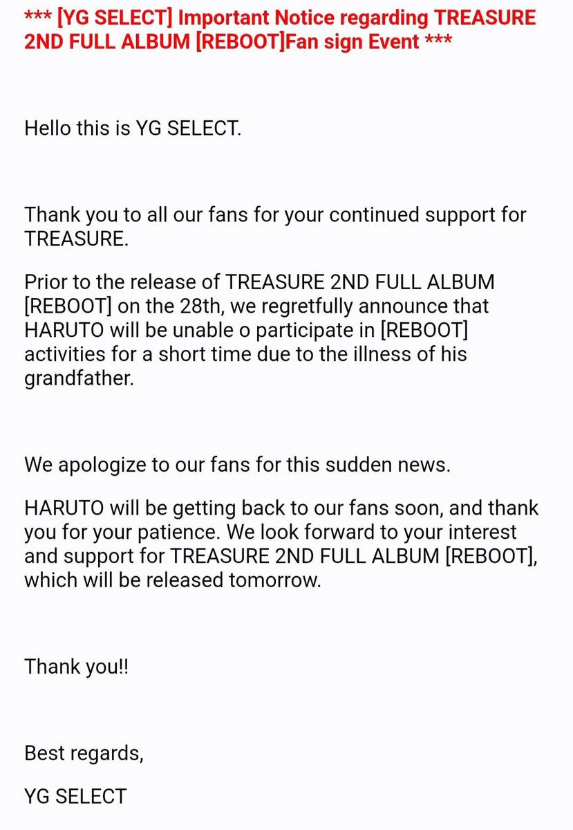 HARUTONATIONS_'s tweet photo. Take all the time you need #HARUTO we will be waiting for you and we'll do our best to make sure that your hardwork for the comeback won't be for nothing. We will do our best Rutoyah. Always be well and healthy as well as your whole family https://t.co/TwQLOBiEOC