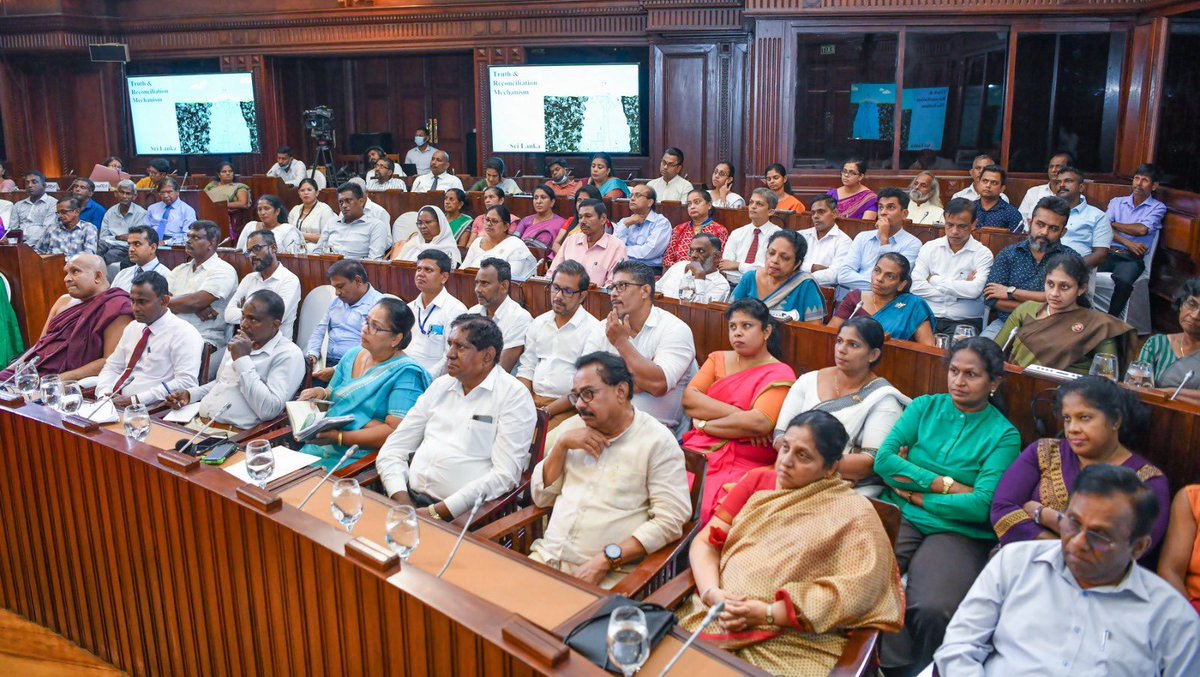 M U M Ali Sabry (@alisabrypc) on Twitter photo Glad to take part in a vital civil society consultation process to discuss the proposed Truth Seeking mechanism organized by the Presidential Secretariat yesterday.
It was agreed that the process needed to be inclusive, credible, and acceptable to all stakeholders <a href="/MFA_SriLanka/">MFA SriLanka 🇱🇰</a> Glad to take part in a vital civil society consultation process to discuss the proposed Truth Seeking mechanism organized by the Presidential Secretariat yesterday.
It was agreed that the process needed to be inclusive, credible, and acceptable to all stakeholders <a href="/MFA_SriLanka/">MFA SriLanka 🇱🇰</a>