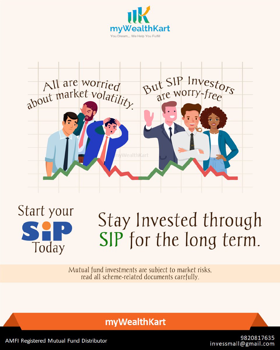 SwapnilMestry6's tweet image. Amidst the storm of market volatility, SIP investors stay calm and collected, reaping the rewards of compounding growth. 📈💰 
#SIPInvesting #StayCalm #ConsistentGrowth