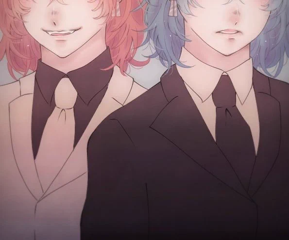 #目元より下で切り出すとエ口いらしい分かりやすい双子だ 