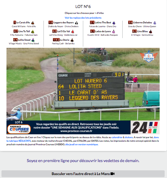 ProvinceCourses's tweet photo. Et pour les adeptes de la bascule, possible de passer à l'envi du côté du Mans en cliquant sur le bouton en bas de votre écran 😉 #onarretepasleprogres https://t.co/WbxLIXcQpP