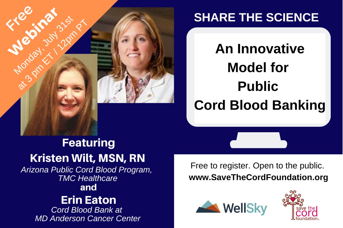 SaveTheCord's tweet photo. Registered? #ShareTheScience is Monday! Explore an innovative #businessmodel for public #cordblood #donation programs, #AZPublicCordBlood 
Go to: https://t.co/vIeE8yi1CI
#maternity #obgyn #meded #stemcells #government #arizona #lottery #cancer #celltherapy #transplant #bethematch https://t.co/0Rt1SSawfr