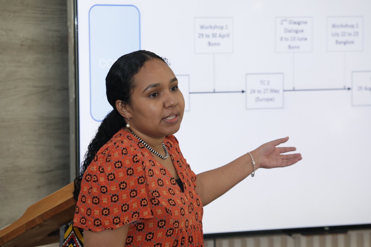 PowerShftAfrica's tweet photo. Lina Ahmed of @Germanwatch recaps the behind-the-scenes work on #lossanddamage finance since its proposal at Cop27 and shares expectations as we approach #COP28. #climatefinance #adaptationfinance #Adapt2Develop https://t.co/bKV2FmIGYB