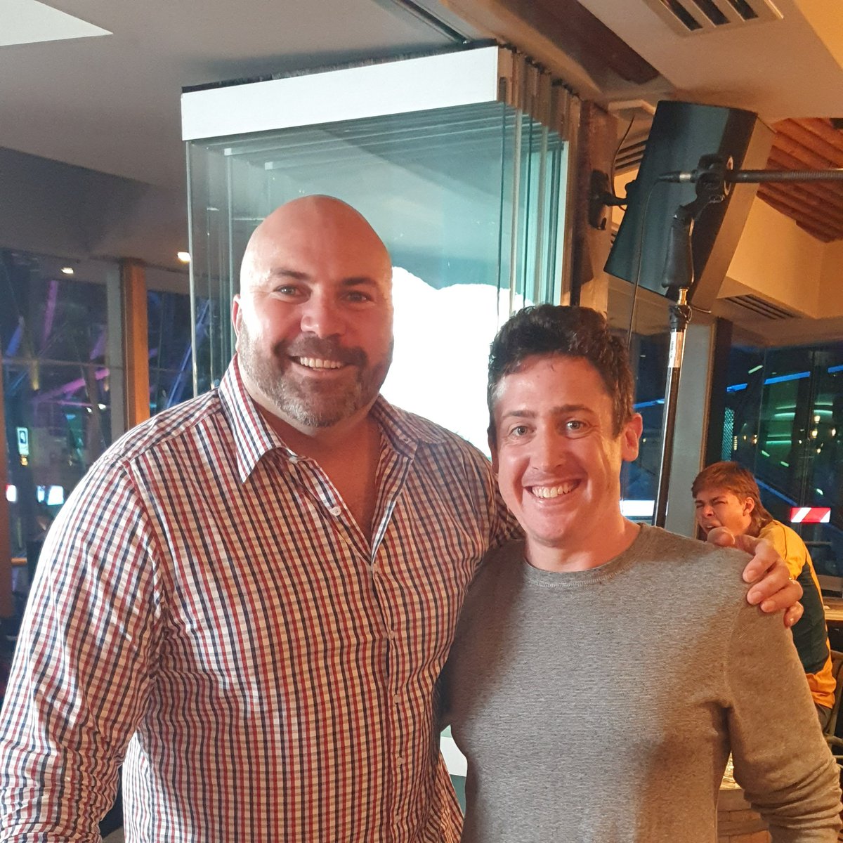 OutsideCTRpod's tweet photo. Great night out with the @StanSportRugby crew to celebrate the Bledisloe. Big thanks to the talent: Mils Muliaina, @MorganTurinui, @TimHoran12 and broadcast superstar @seanny202 for taking time out to chat 🏉🏟️🏆🇦🇺🇳🇿🇫🇷 with us! https://t.co/jwr91ayT4p
