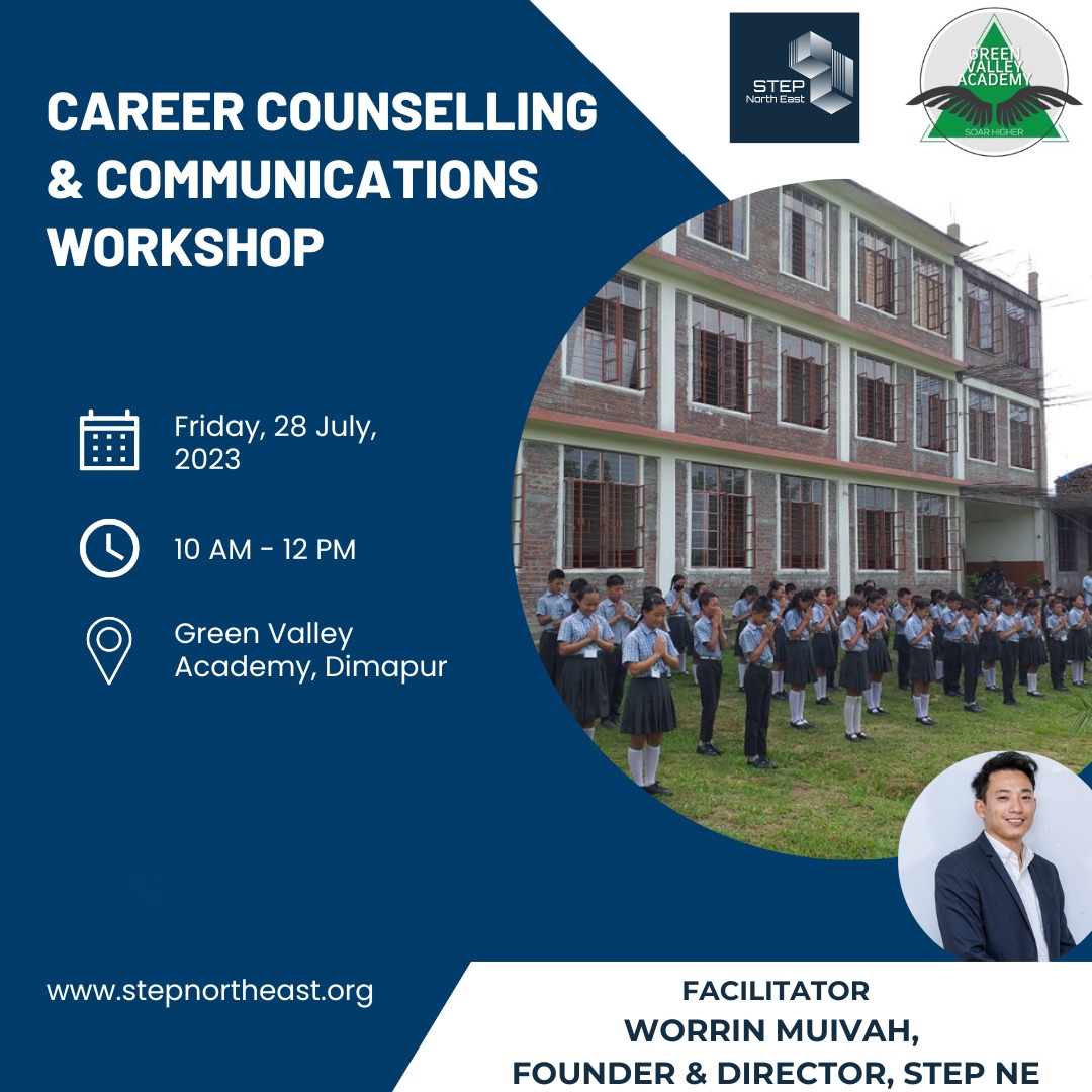 stepnortheast's tweet photo. STEP has been invited to conduct a career awareness and basic communication skills workshop for the students of Green Valley Academy, Dimapur on 28 July, 2023.
We look forward to a wonderful time with the students. https://t.co/kaJQfTfuiW