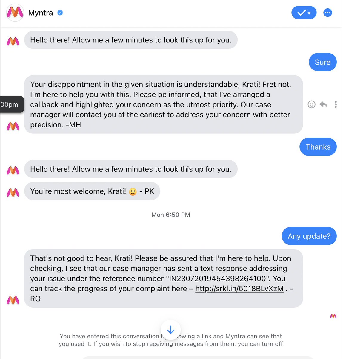 krativ96's tweet photo. Hi @myntra @MyntraSupport 
I received a wrong product which I returned immediately for obvious reason - the biggest mistake of my life. I should have kept it because I didn't know that you guys have the most awful customer experience team which doesn't respond on any platform. https://t.co/4ukFJMycNM