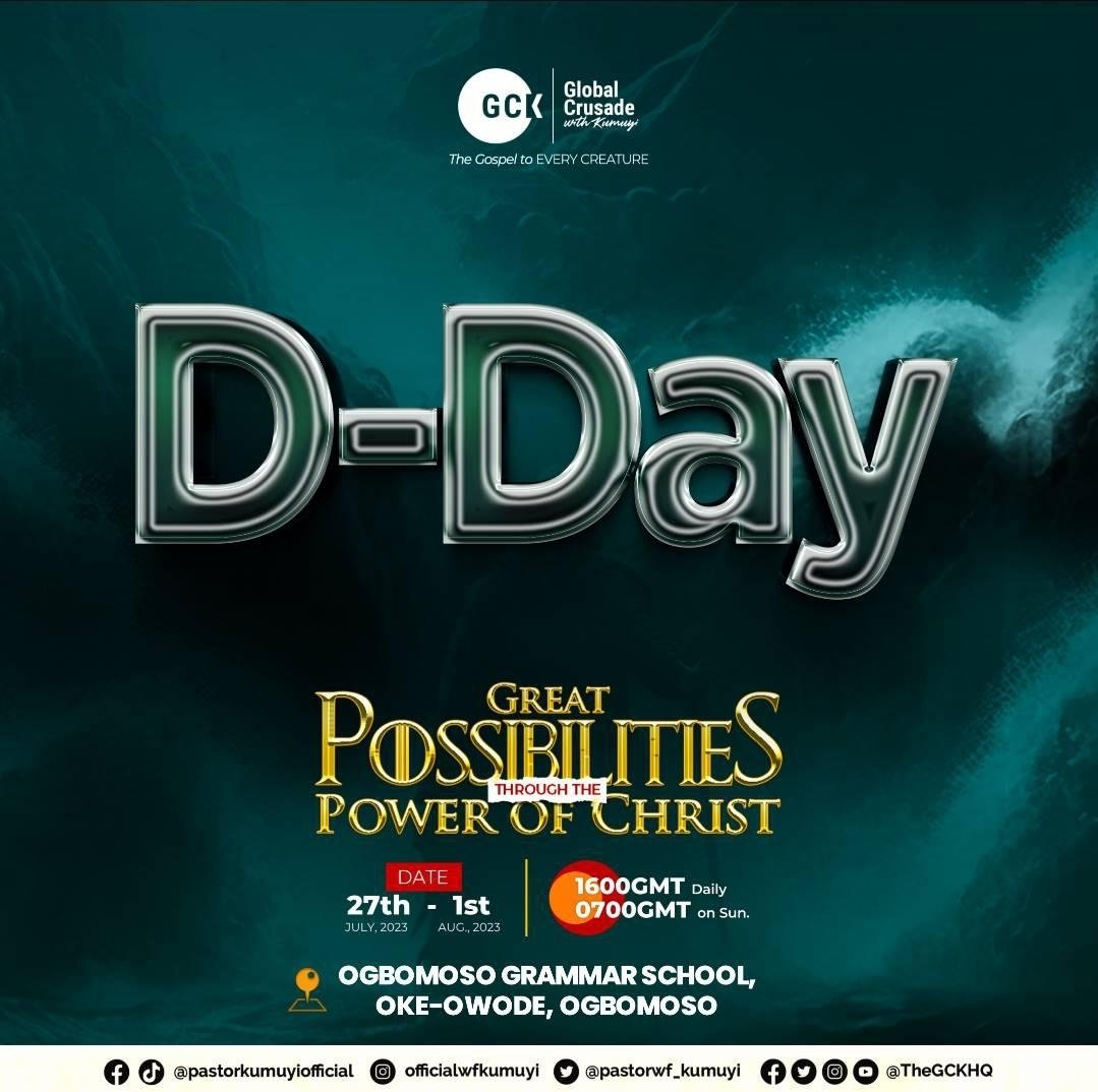 DLCFSAMCOM's tweet photo. Join us today
Our God awaits you

#GlobalCrusadewithKumuyi #GCK https://t.co/bZ2O3dQwoB