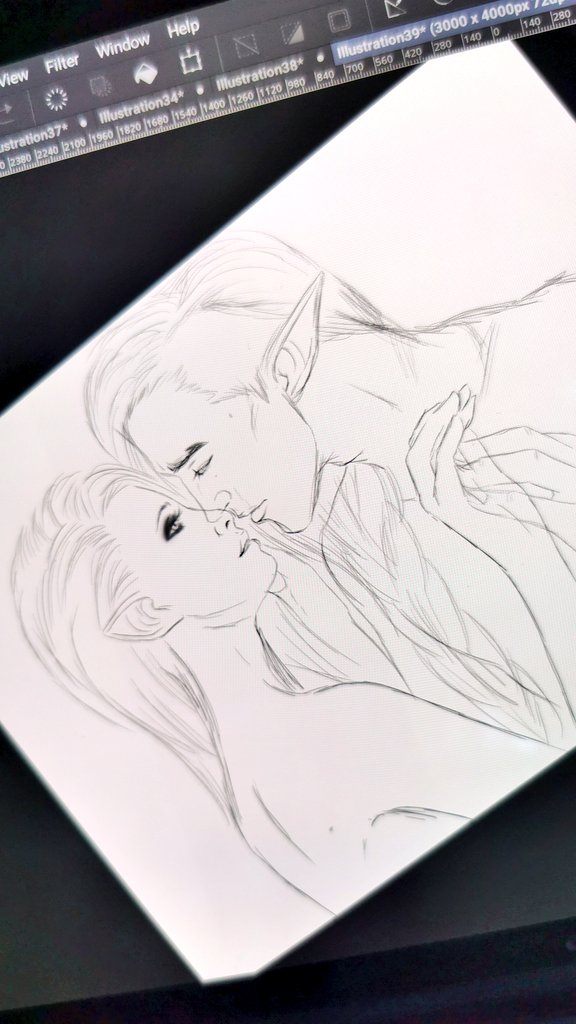 MakiHyena's tweet photo. 🔥 ❄️ Fire and Ice 🔥 ❄️
#wip #sketch #digitalart #arthannahell https://t.co/jBpgp8poFY