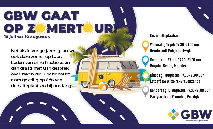 Goed nieuws; bij Bugaloe kun je ook overdekt zitten 🪑☕️🍹. Tot vanavond 👋 <a href="/GBW_Westland/">GBW GemeenteBelang Westland</a> #zomertour