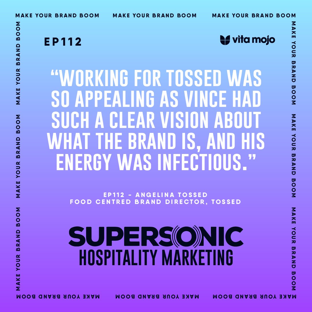 Supersonic_Inc's tweet image. THIS WEEK'S GUEST IS ANGELINA HARRISON, BRAND DIRECTOR, TOSSED. WE TALK ALL THINGS TECH, SALAD, GROWTH POST COVID, GROWING A BRAND IN THE RIGHT WAY AND WHY VITA MOJO WERE THE PERFECT PARTNERS TO HELP TOSSED ON THE NEXT STAGE OF THEIR JOURNEY. #tossed @VitaMojo