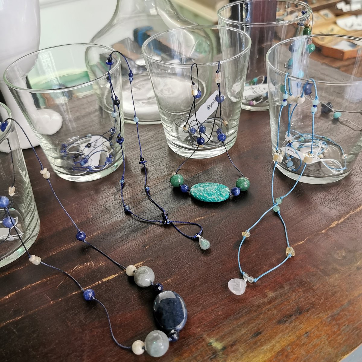 blueescat's tweet photo. algomasさん新着
　天然石ネックレス

#ハンドメイド
#天然石
#アクセサリー https://t.co/WTglauq1px
