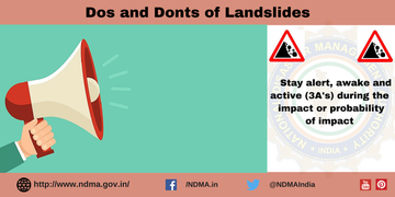 #LandslideSafety: Stay alert, awake and active during landslide.