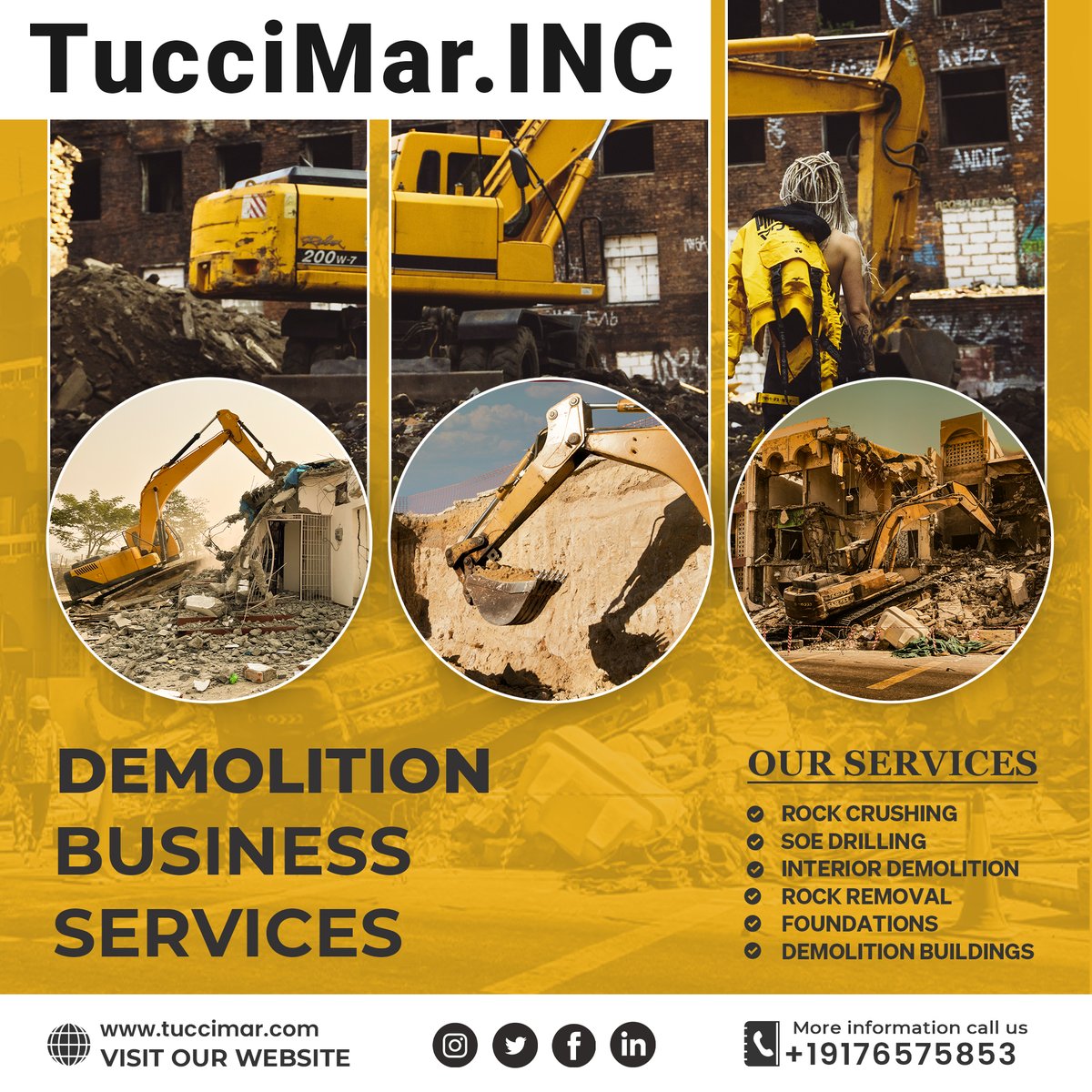 tuccimarinc's tweet image. Unleash the Power of Precision! 💥🔨 Explore Tuccimar Demolition Solutions – Your Reliable Demolition Specialists.

📢 Learn more at tuccimar.com

#TuccimarDemolition #BuildingOpportunities #PrecisionDemolition #TrustworthyExperts #DemolitionMastery