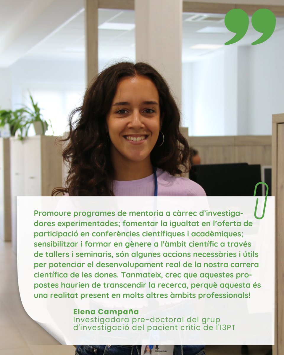 I3ptT's tweet photo. 📢Promovem el reconeixement del desenvolupament professional i científic de les dones

👉🏽Objectiu del🗓️juliol de la campanya 12 mesos, 12 causes de la Comissió d’Igualtat @parctauli

👩🏽‍🔬4investigadores @I3PTT en diferents etapes de la seva carrera reflexionen sobre aquest objectiu https://t.co/46MXVf1kbb