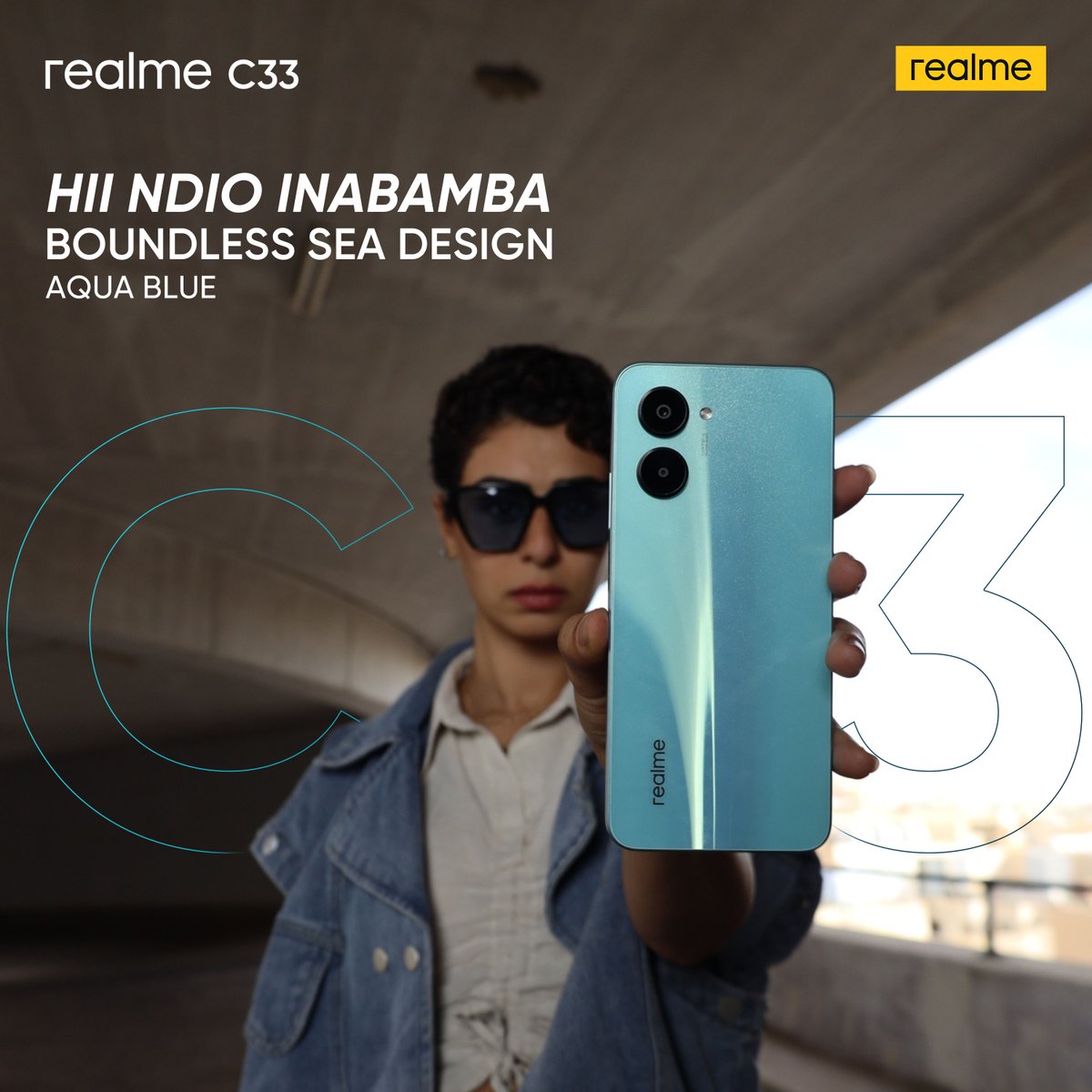 realmeKenya's tweet photo. Design kali!

#realmeC33 #realmeKenya #WithStyleComesPower #BoundlesSeaDesign https://t.co/tx3aNU2AlK