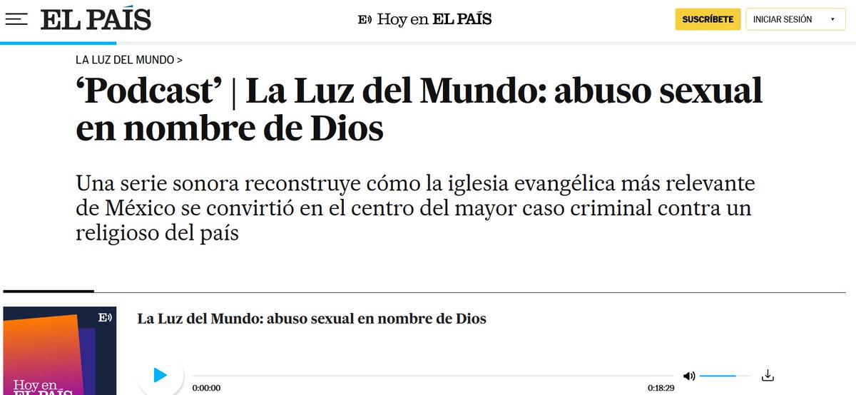 joelfwal's tweet photo. Habremos perdido la cuenta de las veces que @ptarquis, la @AlianzaEvangeli, @protestanted , @DanielHofkamp y otros hemos contactado a @el_pais para explicar la realidad evangélica en España y Latinoamérica. No hay forma. 

Luz del Mundo no es una iglesia evangélica, es una secta. https://t.co/FhMbno8LYE
